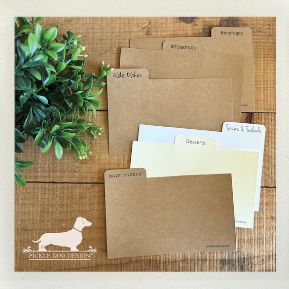 DISCOUNT DEAL! 3x5 Recipe Divider Cards (No. 62)