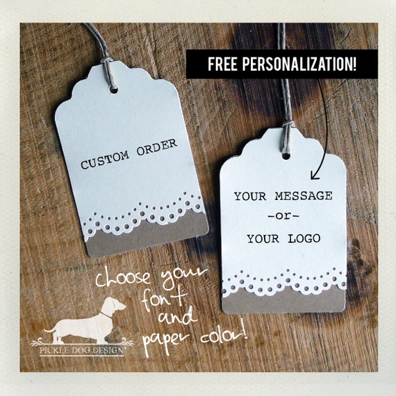 Lacey Double. Personalized Gift Tags (Set of 12)