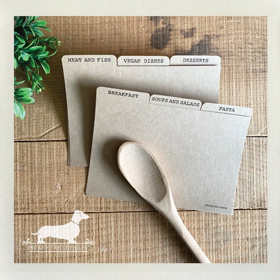 DOLLAR DEAL! 4x6 Recipe Divider Cards