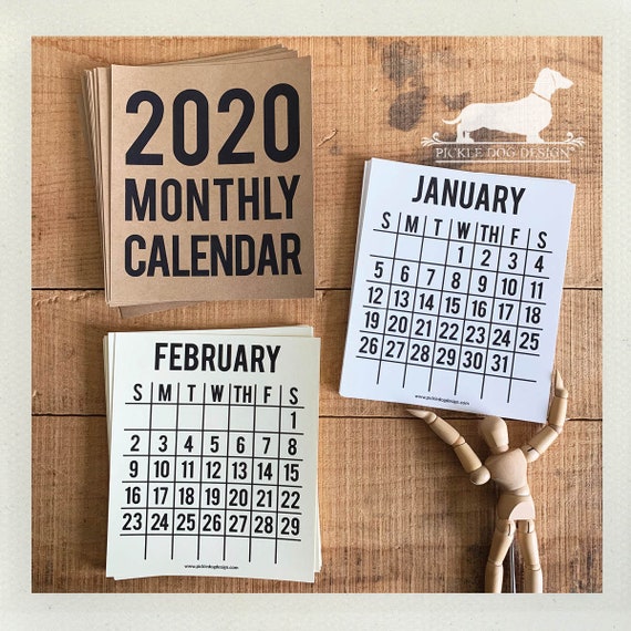 2020. Desktop Calendar