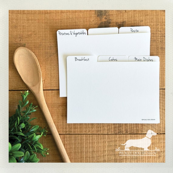 DISCOUNT DEAL! 4x6 Recipe Divider Cards (No. 11)