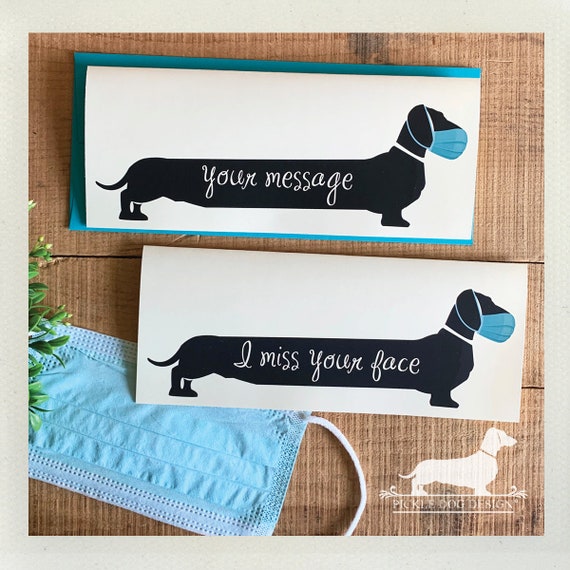 Face Mask Doxie. Note Card