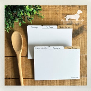 OFFERTA SCONTATA! Biglietti divisori per ricette 4x6 (n. 28) -- (Kraft, regalo di nozze, bomboniera per addio al nubilato, organizzazione, schede, Farmhouse Chic, semplice)