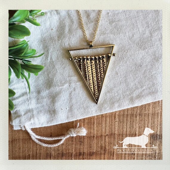 Triangle Tassel. Necklace