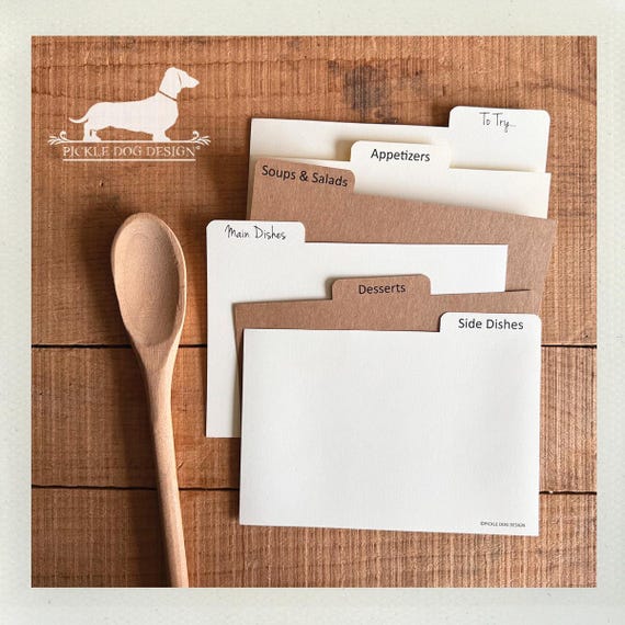 DISCOUNT DEAL! 4x6 Recipe Divider Cards (No. 43)
