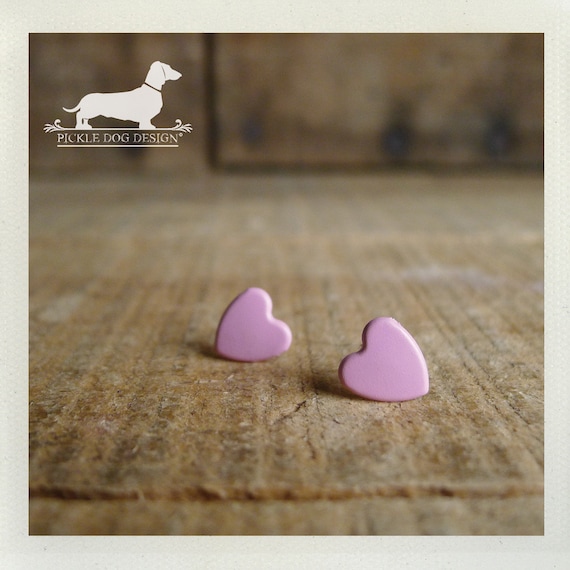 DOLLAR DEAL! I Heart You. Pink Heart Post Earrings