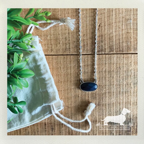 Mini Classic Blue. Necklace