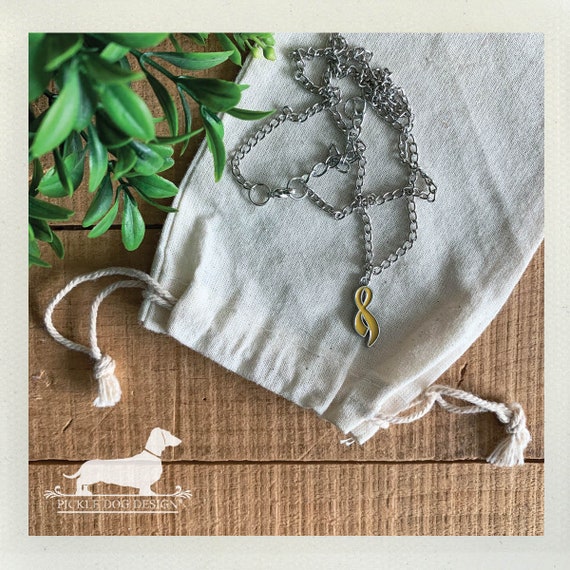 Yellow Ribbon. Necklace