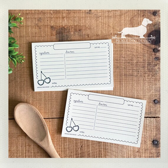 DISCOUNT DEAL! Cherry. A Baker's Dozen (Qty 13) Set of Recipe Cards
