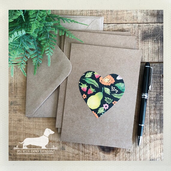 DOLLAR DEAL! Floral Heart. Note Cards (Set of 4)