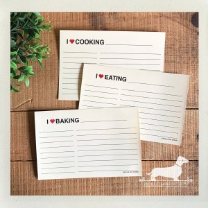 Io Cuore. A Baker's Dozen (Qtà 13) Set di biglietti da ricetta 4x6 - (Moderno, Amore, Rosso, Cucinare, Mangiare, Bere, Cucinare, Regalo di compleanno sotto i 15 anni)