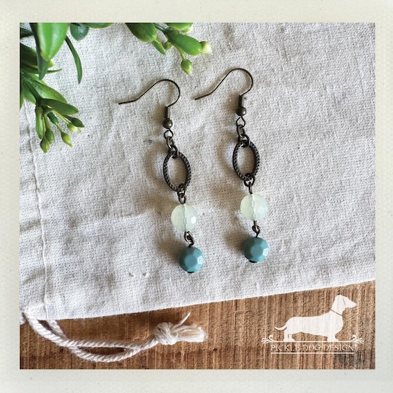 Seafoam. Dangle Earrings
