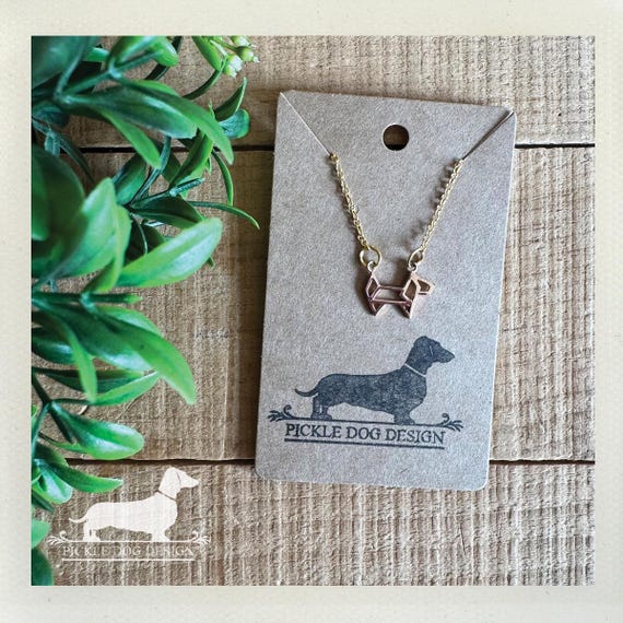Origami Dog. Necklace