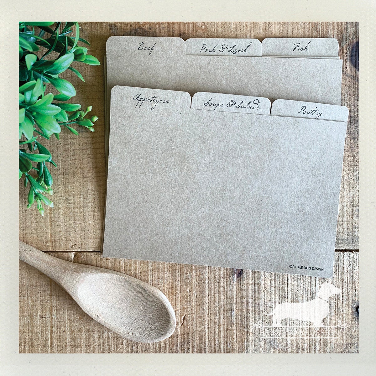 DOLLAR DEAL! 4x6 Recipe Divider Cards