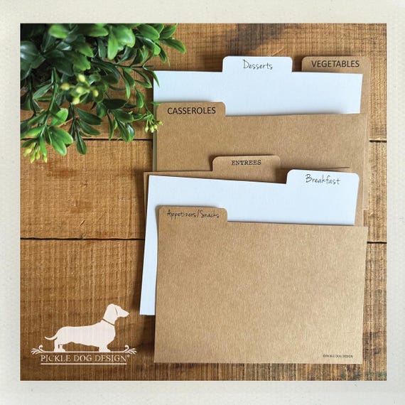 DISCOUNT DEAL! 4x6 Recipe Divider Cards (No. 72)