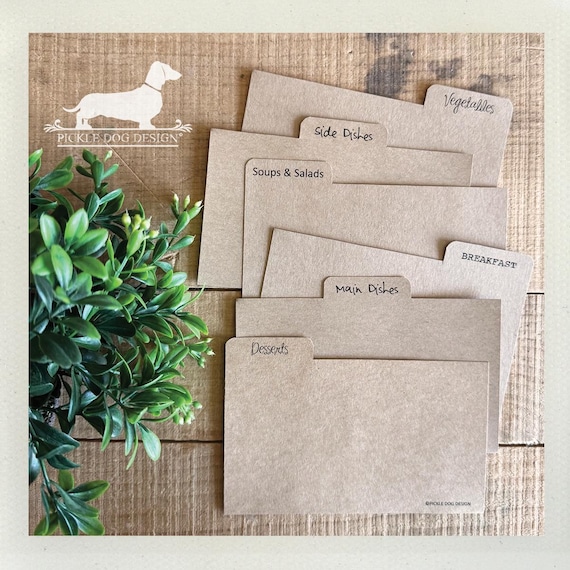 DISCOUNT DEAL! 3x5 Recipe Divider Cards (No. 63)