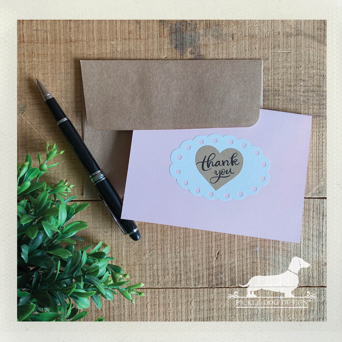 DOLLAR DEAL! Pink Thank You. Note Cards (Set of 4)