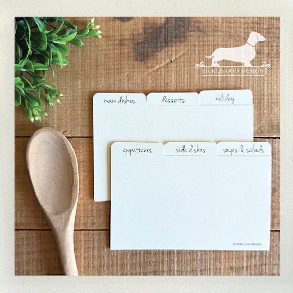 DISCOUNT DEAL! 3x5 Recipe Divider Cards (No. 66)