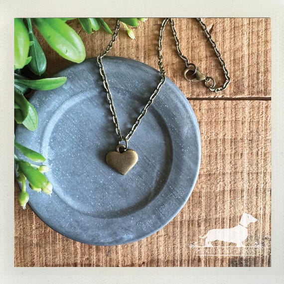 Bronze Heart. Necklace