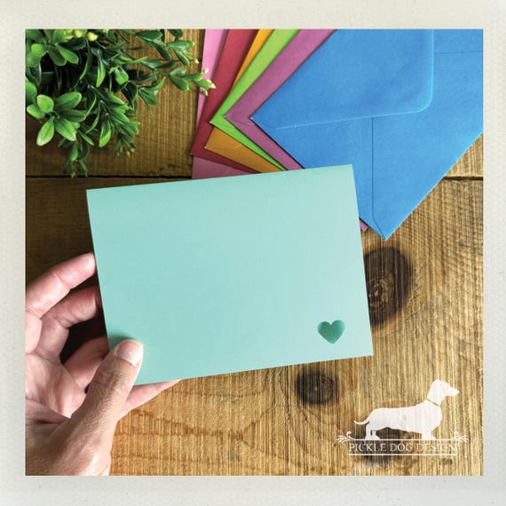 DISCOUNT DEAL! Mini Heart. Colorful Note Cards (Set of 6)
