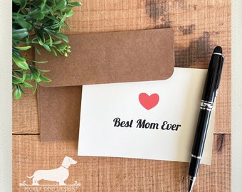 Best Ever. Note Card -- (Mother's Day Card, Grandma, Nana, Aunt, Sister, Godmother, Father's Day Card, Grandpa, Papa, Love, Free Shipping)