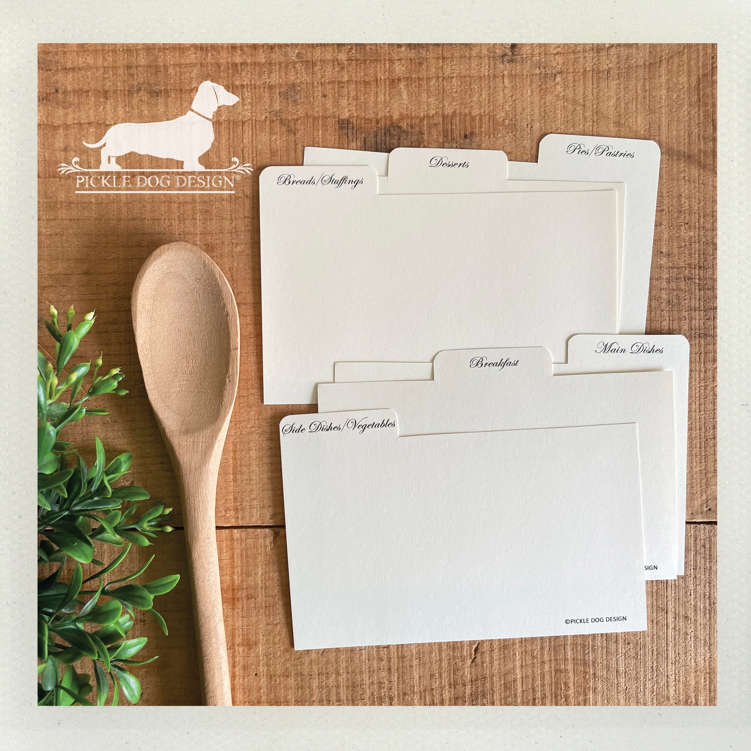 Farmhouse Recipe Card, Recipe Card Dividers 4x6, Recipe Cards and Dividers  4x6, Gift for Foodies, Recipe Divider Tabs, Kitchen Recipe Cards 