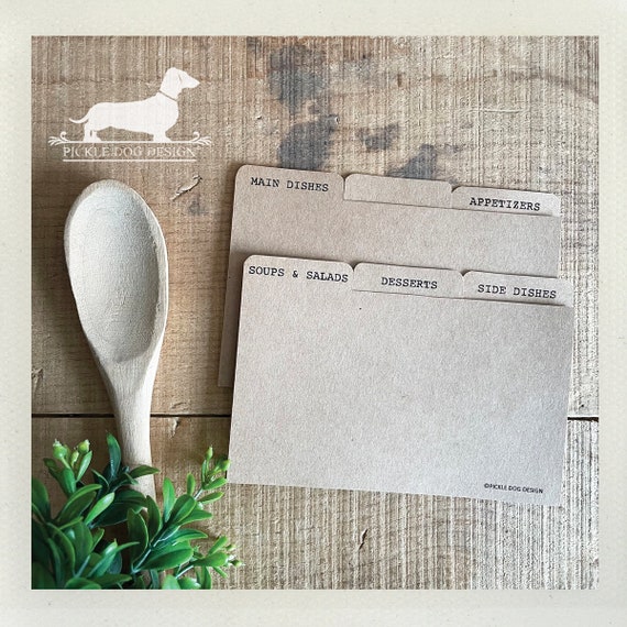 DISCOUNT DEAL! 3x5 Recipe Divider Cards (No. 2)