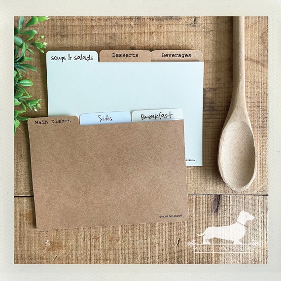 DISCOUNT DEAL! 4x6 Recipe Divider Cards (No. 25)