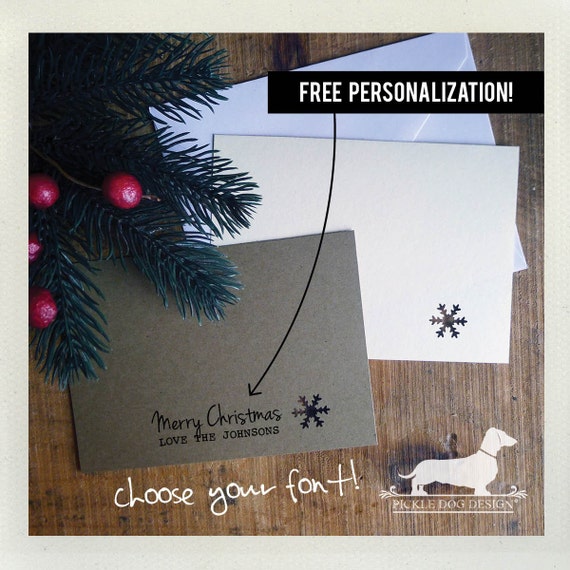 Snowflake. Personalized Flat Cards (Set of 8)