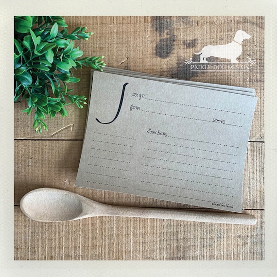 DOLLAR DEAL! J. Recipe Cards (Qty 12)