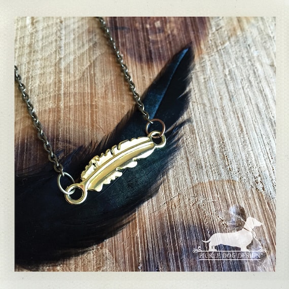 DOLLAR DEAL! Gold Feather. Necklace