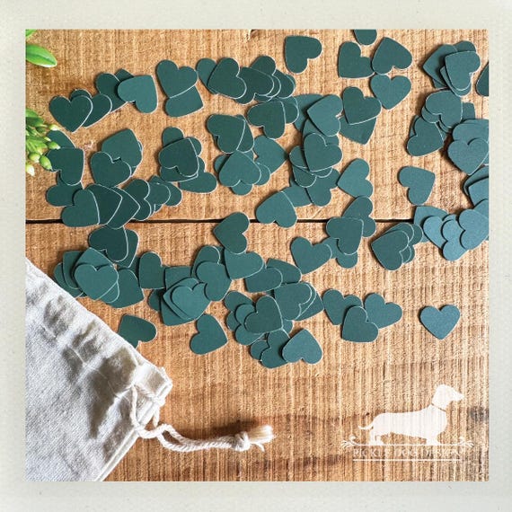DISCOUNT DEAL! Green Heart Confetti (100 Count)