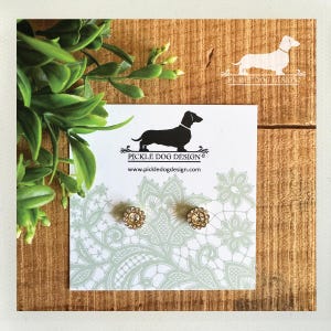 Sparkle Sunburst Post Earrings: Glam Circle Posts, Nickel Free Studs