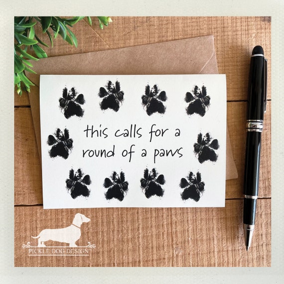 Round of A Paws. Note Card