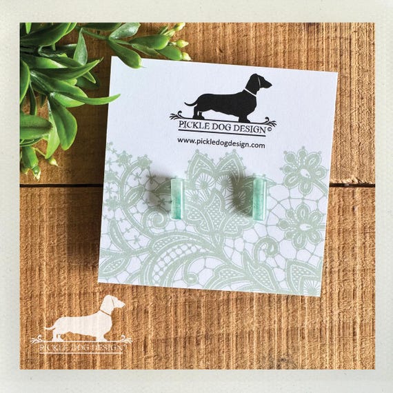 Mint Jade Earrings. Post Earrings