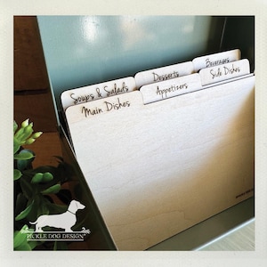 Personalized 3x5 Tabby Recipe Divider Cards: Kitchen Organization ...