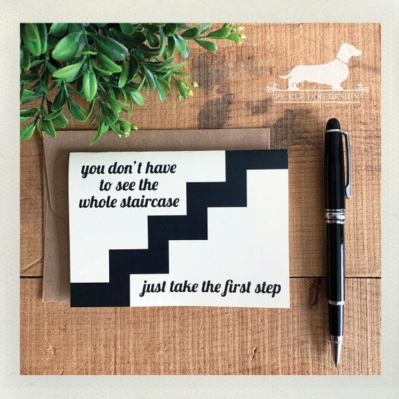 One Step at a Time. Note Card