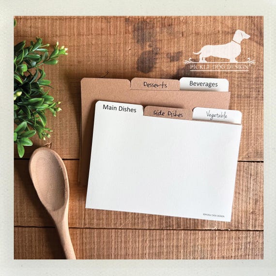 DISCOUNT DEAL! 4x6 Recipe Divider Cards (No. 41)