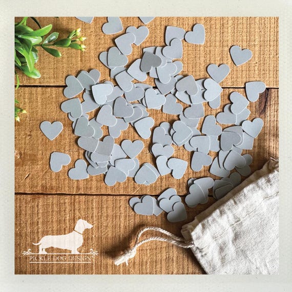 DISCOUNT DEAL! Gray Heart Confetti (100 Count)