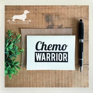 Chemo Warrior Note Card: Cancer Encouragement Card