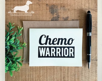 Notitiekaart Chemo Warrior: aanmoedigingskaart kanker
