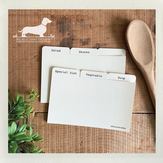 DISCOUNT DEAL! 3x5 Recipe Divider Cards (No. 12)