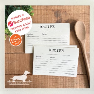 Minimaliste. Lot de cartes de recettes Une douzaine de boulangers (quantité 13) -- (3 x 5, 4 x 6, 5 x 7, simple, cadeau de mariage, shower de bébé, rustique, police de caractères)