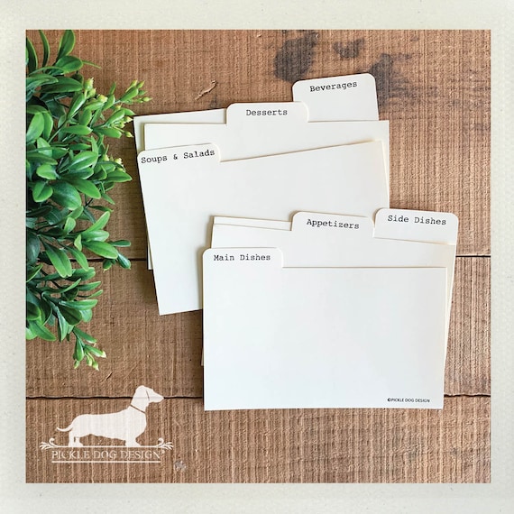 DOLLAR DEAL! 3x5 Recipe Divider Cards