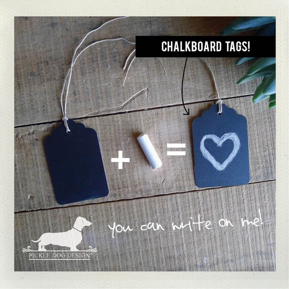 Classic. Reusable Chalkboard Gift Tags (Set of 12)
