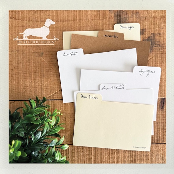 DISCOUNT DEAL! 3x5 Recipe Divider Cards (No. 55)