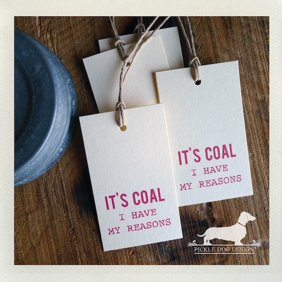 Coal. Gift Tags (Set of 20)