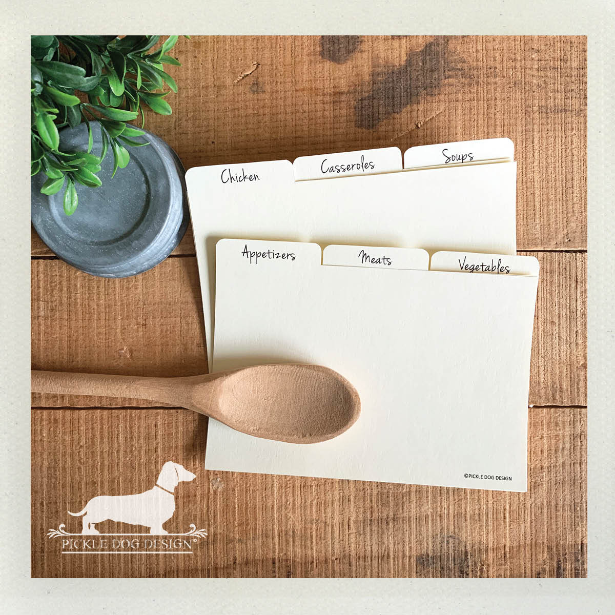 DOLLAR DEAL! 4x6 Recipe Divider Cards