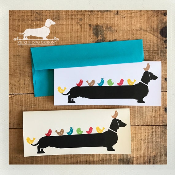 Long Doxie, Little Birdie. Note Card