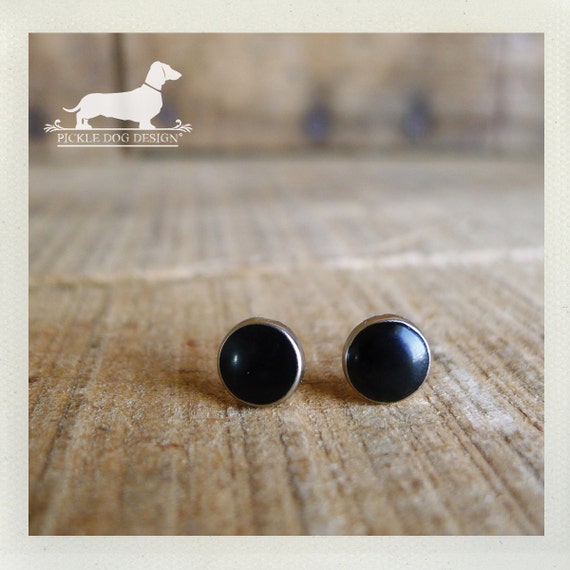 LESS THAN PERFECT! Onyx. Post Earrings